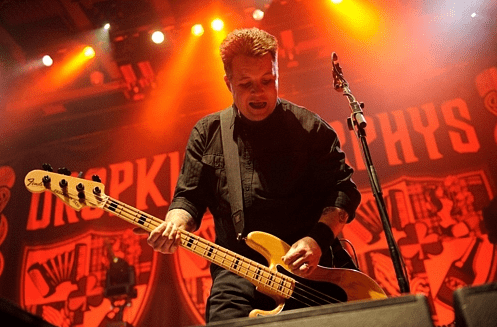 All Barr, lead singer for the Dropkick Murphys, singing for the soundcheck  before the 2017 St Patrick's Day show Stock Photo - Alamy